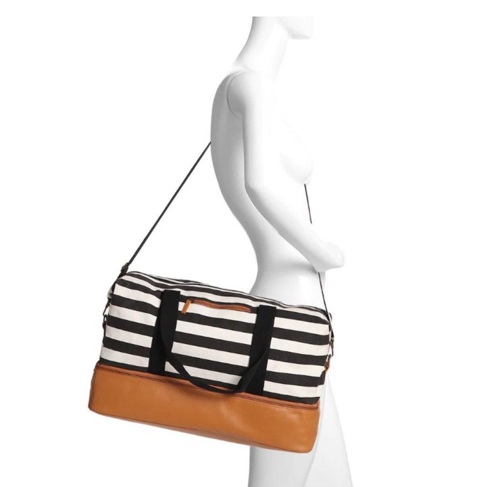 Striped Weekender Duffle Bag - Picture 4 of 8